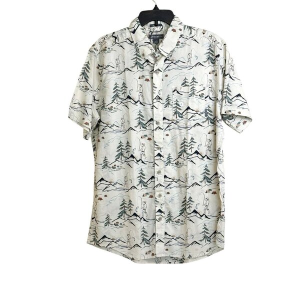 Eddie Bauer Other - Eddie Bauer Kingston Baja Shirt Mountain Novelty Button Camping Fishing Tent TL
